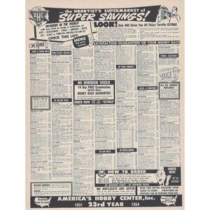 Americas Hobby Center Supermarket u Vintage Print Ad Original New York New York